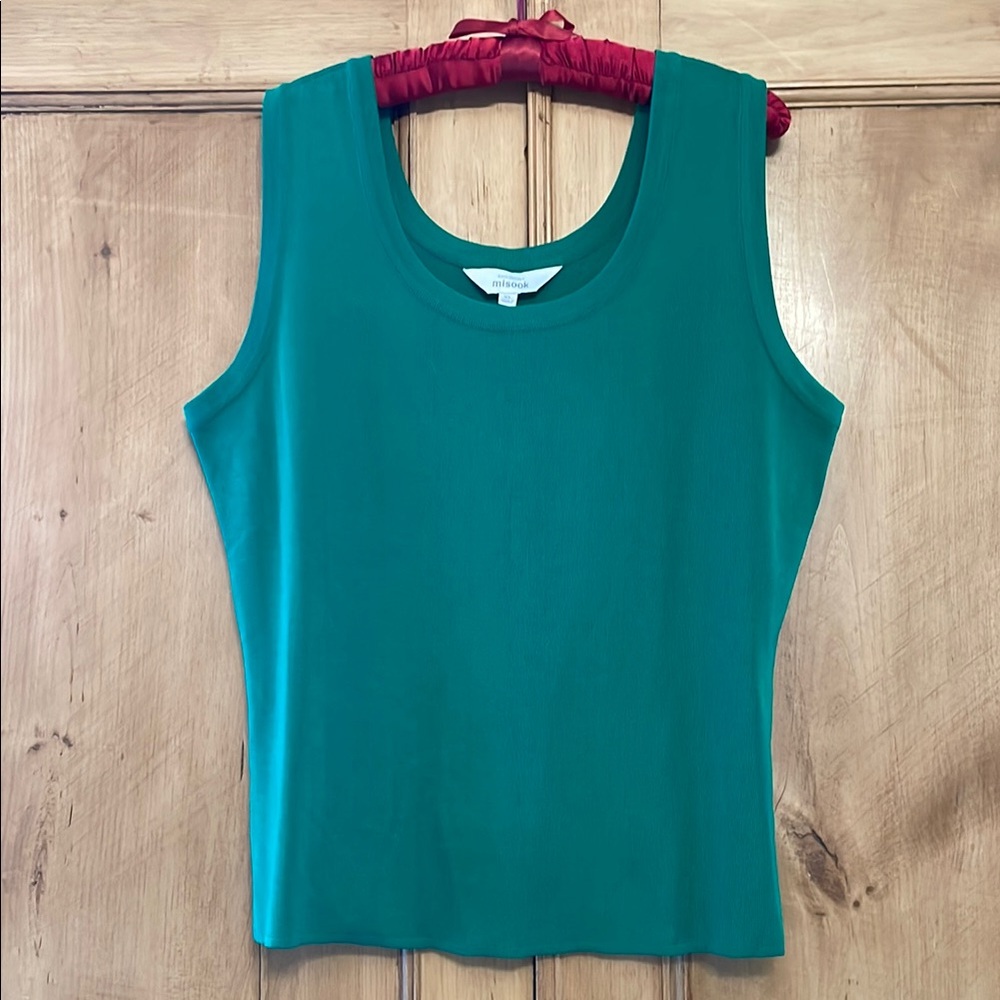 Misook Emerald Green Sleeveless Tank Top. XL